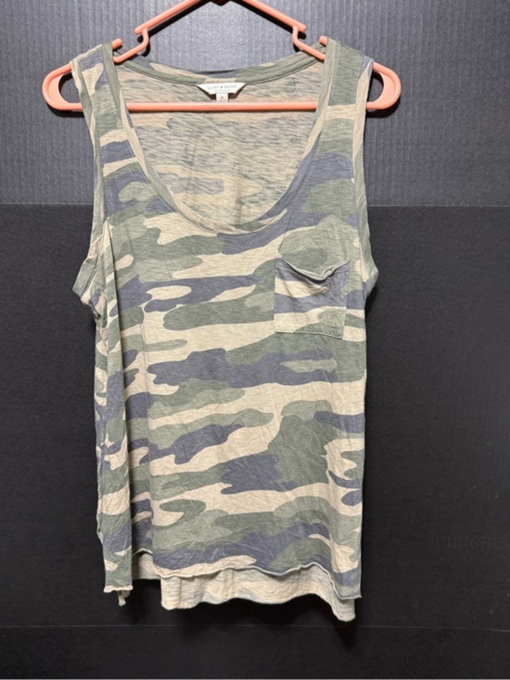 🪁Lucky Brand Camo Sleeveless Tank Top Tunic